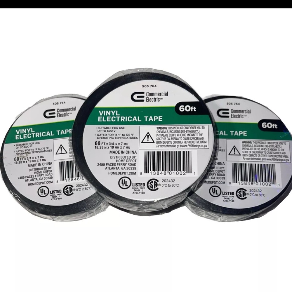 Commercial Electric Vinyl Electrical Tape 60ft